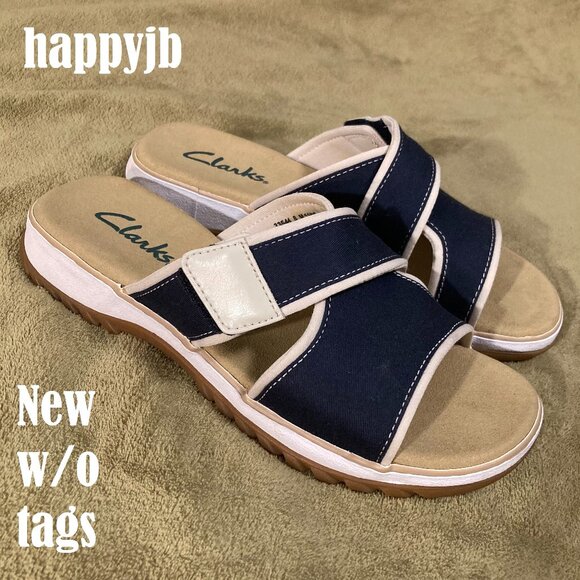 NWOT Vintage Clarks Hyannis Slip On Velcro Sandals Size 8M - Picture 3 of 12
